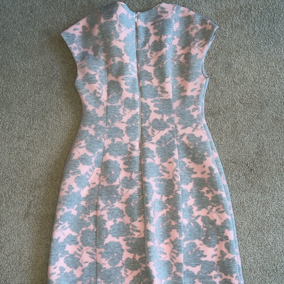 Anthropology Dress | Mignon Doo | Pastel Pink Light Grey Floral Cap M (8-10) - Picture 5 of 6